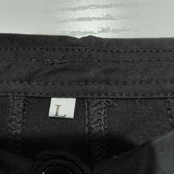 Womens Black Collared Sleeveless Shirt Dress Ruffle Hem Size L - Picture 4 of 13